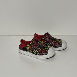 Skechers Kids Red and Black Flame Sneakers